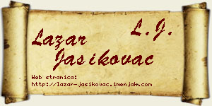 Lazar Jasikovac vizit kartica